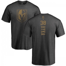 NHL Adidas Vegas Golden Knights #38 Tomas Hyka Charcoal One Color Backer T-Shirt