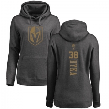 NHL Women's Adidas Vegas Golden Knights #38 Tomas Hyka Charcoal One Color Backer Pullover Hoodie