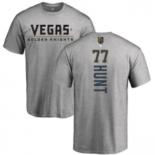 NHL Adidas Vegas Golden Knights #77 Brad Hunt Gray Backer T-Shirt