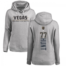NHL Women's Adidas Vegas Golden Knights #77 Brad Hunt Gray Backer Pullover Hoodie