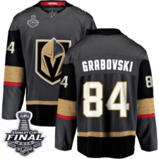 Men's Vegas Golden Knights #84 Mikhail Grabovski Authentic Black Home Fanatics Branded Breakaway 2018 Stanley Cup Final NHL Jersey