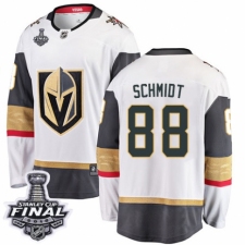 Youth Vegas Golden Knights #88 Nate Schmidt Authentic White Away Fanatics Branded Breakaway 2018 Stanley Cup Final NHL Jersey