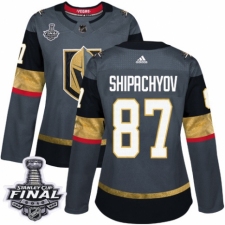 Women's Adidas Vegas Golden Knights #87 Vadim Shipachyov Authentic Gray Home 2018 Stanley Cup Final NHL Jersey
