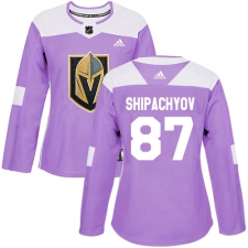Women's Adidas Vegas Golden Knights #87 Vadim Shipachyov Authentic Purple Fights Cancer Practice NHL Jersey