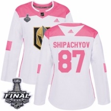 Women's Adidas Vegas Golden Knights #87 Vadim Shipachyov Authentic White/Pink Fashion 2018 Stanley Cup Final NHL Jersey