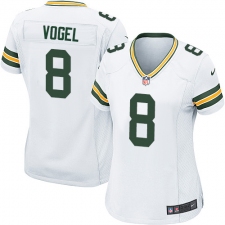 Women's Nike Green Bay Packers #8 Justin Vogel Game White NFL Jersey