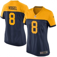 Women's Nike Green Bay Packers #8 Justin Vogel Limited Navy Blue Alternate NFL Jersey