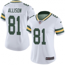 Women's Nike Green Bay Packers #81 Geronimo Allison White Vapor Untouchable Elite Player NFL Jersey