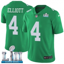 Men's Nike Philadelphia Eagles #4 Jake Elliott Limited Green Rush Vapor Untouchable Super Bowl LII NFL Jersey