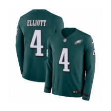 Men's Nike Philadelphia Eagles #4 Jake Elliott Limited Green Therma Long Sleeve NFL Jersey
