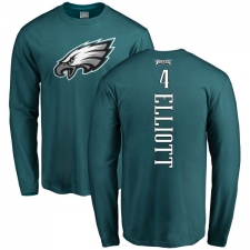 Nike Philadelphia Eagles #4 Jake Elliott Green Backer Long Sleeve T-Shirt