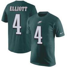 Nike Philadelphia Eagles #4 Jake Elliott Green Rush Pride Name & Number T-Shirt