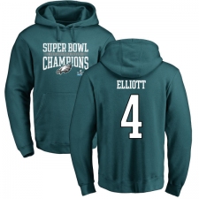Nike Philadelphia Eagles #4 Jake Elliott Green Super Bowl LII Champions Pullover Hoodie