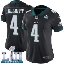 Women's Nike Philadelphia Eagles #4 Jake Elliott Black Alternate Vapor Untouchable Limited Player Super Bowl LII NFL Jersey