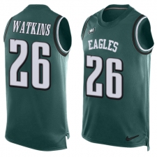 Men's Nike Philadelphia Eagles #26 Jaylen Watkins Limited Midnight Green Player Name & Number Tank Top NFL Jersey