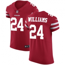 Men's Nike San Francisco 49ers #24 K'Waun Williams Red Team Color Vapor Untouchable Elite Player NFL Jersey