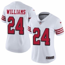 Women's Nike San Francisco 49ers #24 K'Waun Williams Limited White Rush Vapor Untouchable NFL Jersey