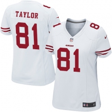 Women's Nike San Francisco 49ers #81 Trent Taylor Game White NFL Jersey