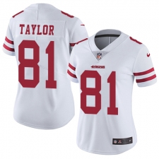 Women's Nike San Francisco 49ers #81 Trent Taylor White Vapor Untouchable Limited Player NFL Jersey