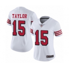 Women's San Francisco 49ers #15 Trent Taylor Limited White Rush Vapor Untouchable Football Jersey