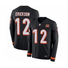 Men's Nike Cincinnati Bengals #12 Alex Erickson Limited Black Therma Long Sleeve NFL Jersey