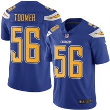Men's Nike Los Angeles Chargers #56 Korey Toomer Limited Electric Blue Rush Vapor Untouchable NFL Jersey