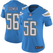 Women's Nike Los Angeles Chargers #56 Korey Toomer Electric Blue Alternate Vapor Untouchable Limited Player NFL Jersey