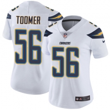 Women's Nike Los Angeles Chargers #56 Korey Toomer White Vapor Untouchable Limited Player NFL Jersey
