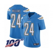 Men's Los Angeles Chargers #24 Trevor Williams Electric Blue Alternate Vapor Untouchable Limited Player 100th Season Football Jersey