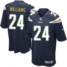 Men's Nike Los Angeles Chargers #24 Trevor Williams Game Navy Blue Team Color NFL Jersey