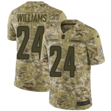 Men's Nike Los Angeles Chargers #24 Trevor Williams Limited Camo 2018 Salute to Service NFL Jersey