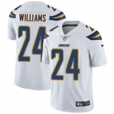 Men's Nike Los Angeles Chargers #24 Trevor Williams White Vapor Untouchable Limited Player NFL Jersey