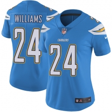 Women's Nike Los Angeles Chargers #24 Trevor Williams Electric Blue Alternate Vapor Untouchable Limited Player NFL Jersey