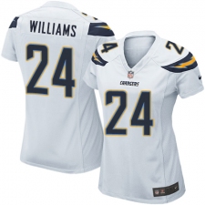 Women's Nike Los Angeles Chargers #24 Trevor Williams Game White NFL Jersey
