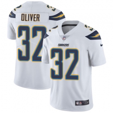 Men's Nike Los Angeles Chargers #32 Branden Oliver White Vapor Untouchable Limited Player NFL Jersey