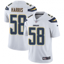 Youth Nike Los Angeles Chargers #58 Nigel Harris White Vapor Untouchable Elite Player NFL Jersey