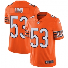 Men's Nike Chicago Bears #53 John Timu Elite Orange Rush Vapor Untouchable NFL Jersey