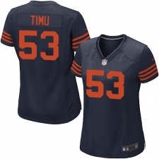 Women's Nike Chicago Bears #53 John Timu Game Navy Blue Alternate NFL Jersey