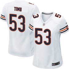 Women's Nike Chicago Bears #53 John Timu Game White NFL Jersey