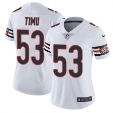 Women's Nike Chicago Bears #53 John Timu White Vapor Untouchable Elite Player NFL Jersey