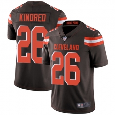 Youth Nike Cleveland Browns #26 Derrick Kindred Brown Team Color Vapor Untouchable Limited Player NFL Jersey