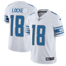 Youth Nike Detroit Lions #18 Jeff Locke White Vapor Untouchable Elite Player NFL Jersey