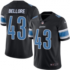 Men's Nike Detroit Lions #43 Nick Bellore Elite Black Rush Vapor Untouchable NFL Jersey