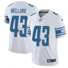 Youth Nike Detroit Lions #43 Nick Bellore White Vapor Untouchable Elite Player NFL Jersey