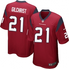 Men's Nike Houston Texans #21 Marcus Gilchrist Game Red Alternate NFL Jersey