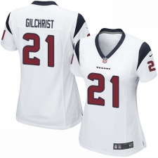 Women's Nike Houston Texans #21 Marcus Gilchrist Game White NFL Jersey