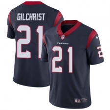 Youth Nike Houston Texans #21 Marcus Gilchrist Navy Blue Team Color Vapor Untouchable Limited Player NFL Jersey