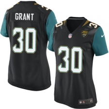 Women's Nike Jacksonville Jaguars #30 Corey Grant Game Black Alternate NFL Jersey