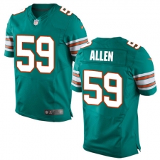 Men's Nike Miami Dolphins #59 Chase Allen Elite Aqua Green Alternate NFL Jersey