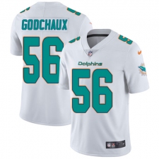 Men's Nike Miami Dolphins #56 Davon Godchaux White Vapor Untouchable Limited Player NFL Jersey